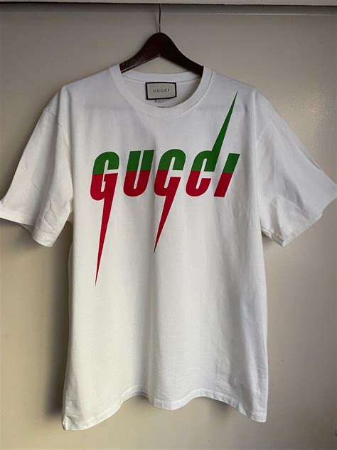 gucci t shirt wit met groen en rood|Heren T.